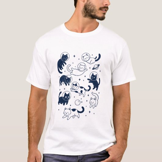 Katten Astronauten T-shirt (Voorkant)