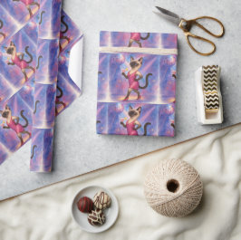 Katten Bachelorette-feest in roze thema Cadeaupapier