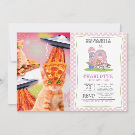 Katten, baconen en ufos kaart (Voorkant)