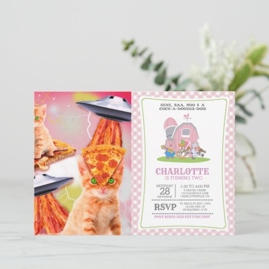 Katten, baconen en ufos kaart (Staand voorkant)