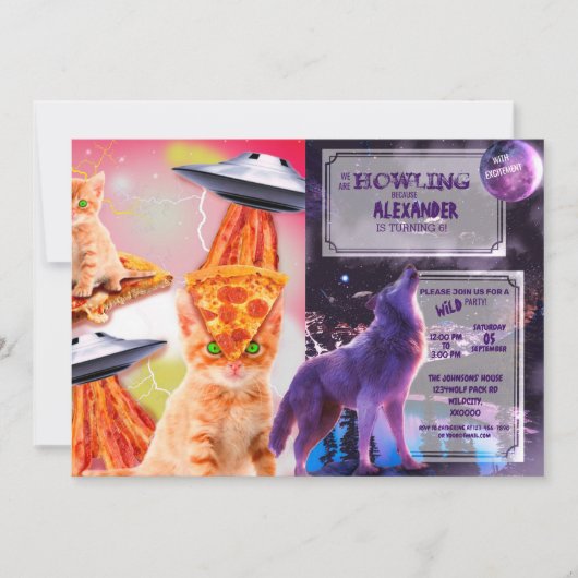 Katten, baconen en ufos kaart (Voorkant)