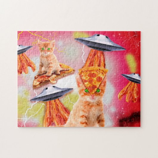 Katten, baconen en ufos legpuzzel (Horizontaal)