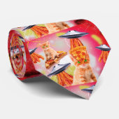 Katten, baconen en ufos stropdas (Opgerold)