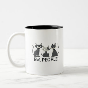 Katten,Bah,Mensen Tweekleurige Koffiemok