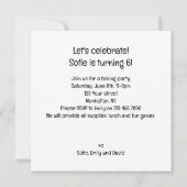 Katten bakken, bakpartij uitnodiging, kat kaart (Achterkant)