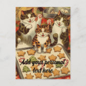  katten bakken kerst briefkaart (Voorkant)
