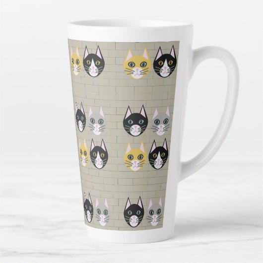 Katten baksteen latte mok (Rechts)