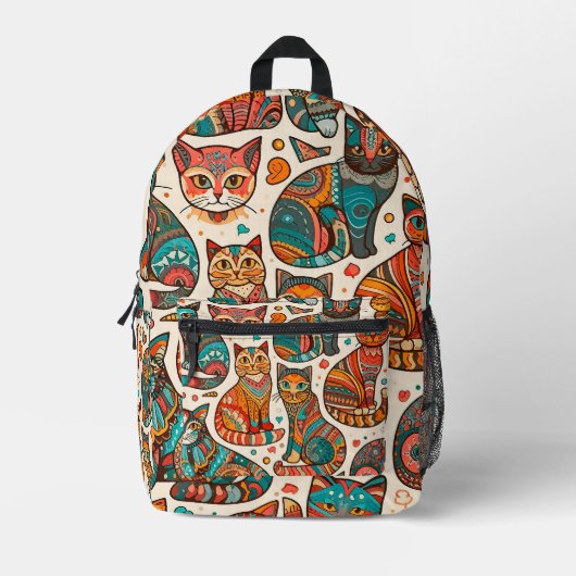 katten bedrukte rugzak (Voorkant)