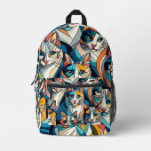 katten bedrukte rugzak (Voorkant)
