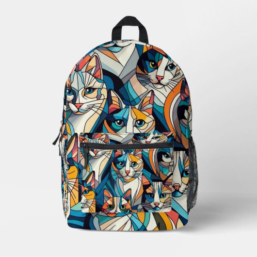 katten bedrukte rugzak (Voorkant)