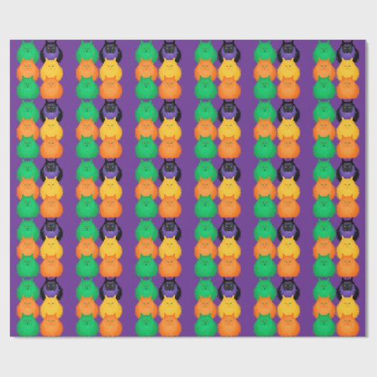 Katten beoordelen cadeaupapier (Vlak)