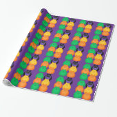 Katten beoordelen cadeaupapier (Uitgerold)