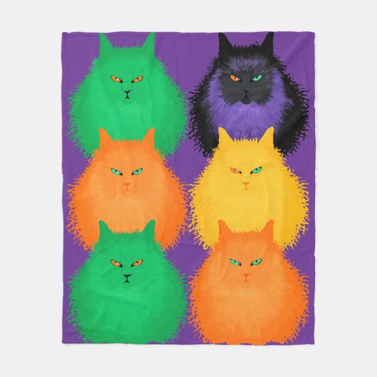 Katten beoordelen fleece deken (Voorkant)