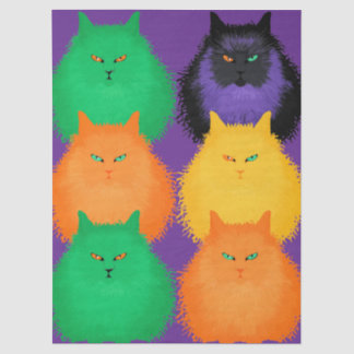 Katten beoordelen tissuepapier
