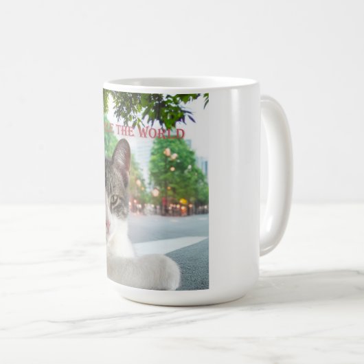 Katten bepalen de wereld koffiemok (Voorkant rechts)