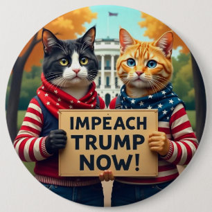Katten beschuldigen Trump Ronde Button 6,0 Cm
