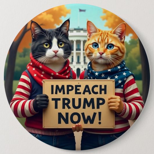 Katten beschuldigen Trump Ronde Button 6,0 Cm (Voorkant)
