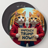 Katten beschuldigen Trump Ronde Button 6,0 Cm (Voorkant /achterkant)