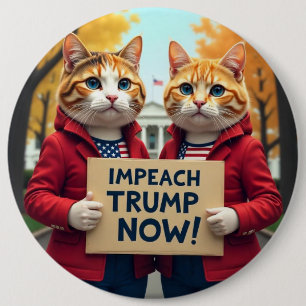 Katten beschuldigen Trump Ronde Button 6,0 Cm