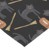 Katten, bezems en pompoenen | Halloween Korte Tafelloper (Hoek)