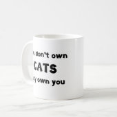 Katten bezitten niet koffiemok (Voorkant links)