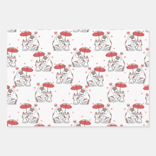 Katten bij afspelen inpakpapier vel (Voorkant)