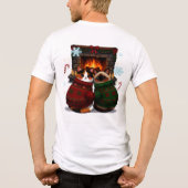 Katten bij de open haard Tri-Blend shirt (Achterkant)