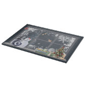 Katten bij het kerstraam snijplank (Hoek)