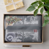 Katten bij het kerstraam tissuepapier (Geschenk)