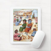 Katten bij het strand van Louis Wain Muismat (Met muis)