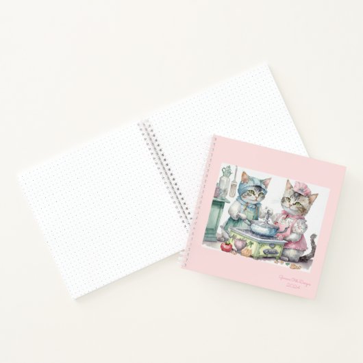 Katten bij keuken bullet journal notitieboek (Binnen)