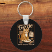Katten Biscuit Bakkerij Grappig Sleutelhanger (Voorkant)