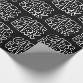 Katten blaffen cadeaupapier (Hoek)