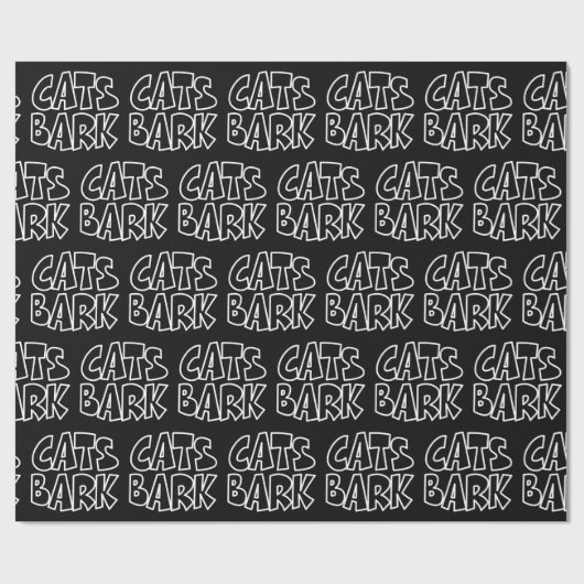 Katten blaffen cadeaupapier (Vlak)