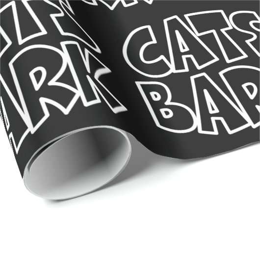 Katten blaffen cadeaupapier (Rol Hoek)