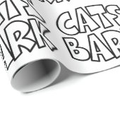 Katten blaffen cadeaupapier (Rol Hoek)