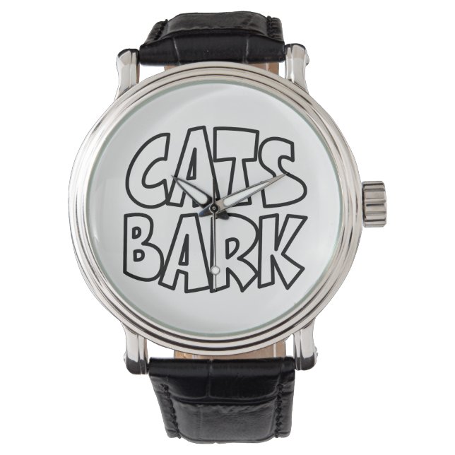 Katten blaffen horloge (Voorkant)