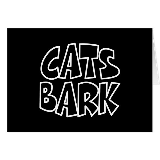 Katten blaffen Kaart (Voorkant Horizontaal)