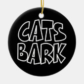 Katten blaffen keramisch ornament (Voorkant)