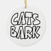Katten blaffen keramisch ornament (Voorkant)