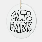Katten blaffen keramisch ornament (Links)