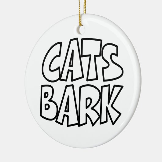Katten blaffen keramisch ornament (Links)