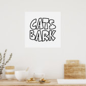 Katten blaffen poster (Keuken)