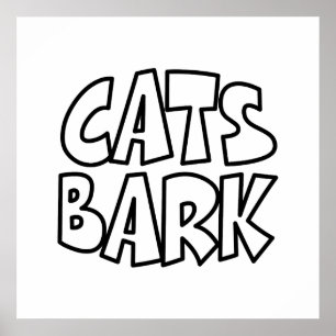 Katten blaffen poster