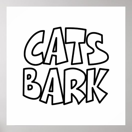 Katten blaffen poster (Voorkant)