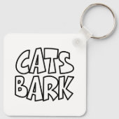 Katten blaffen sleutelhanger (Achterkant)