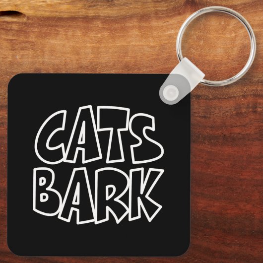 Katten blaffen sleutelhanger (Achterkant)