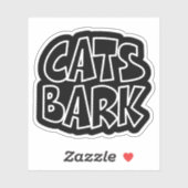 Katten blaffen sticker (Vel)