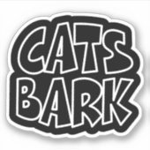 Katten blaffen sticker (Voorkant)