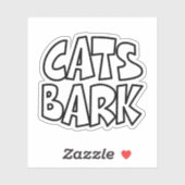 Katten blaffen sticker (Vel)